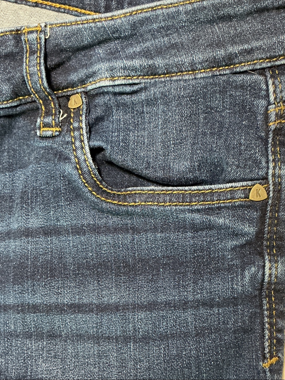 Kut from the Kloth Baby Bootcut Jeans 14S Dark Wash High Rise Stretch Denim Slim - Picture 6 of 16
